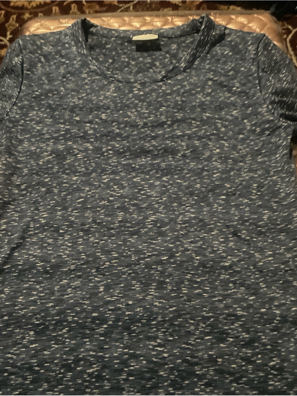 Cozy Navy Speckle Crewneck Top